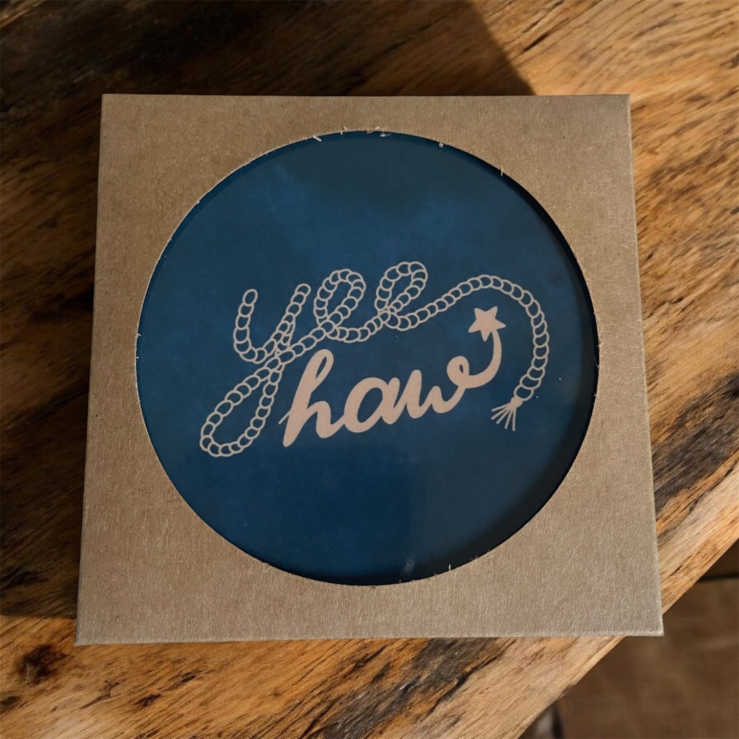 Southwestern Round Drink Coasters Accent Set - Blue, Red, Cream