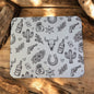 Western Cowboy Print Mouse Pad - Black on White